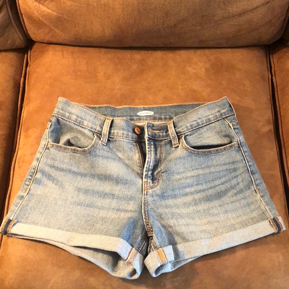 Old Navy Light Blue High-Waisted Jean Shorts Size 2